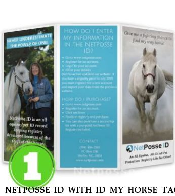 NETPOSSE ID WITH ID MY HORSE TAG KIT